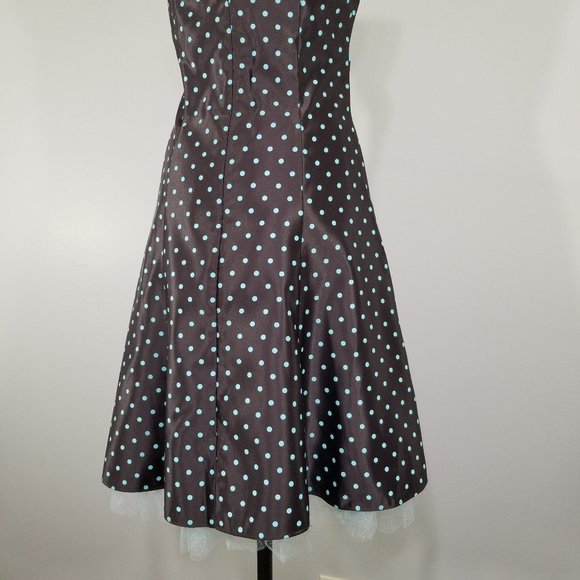 Vintage Gunne Sax Jessica McCLintock Halter Dress 7 Polka Dot Party Rockabilly - Picture 10 of 16